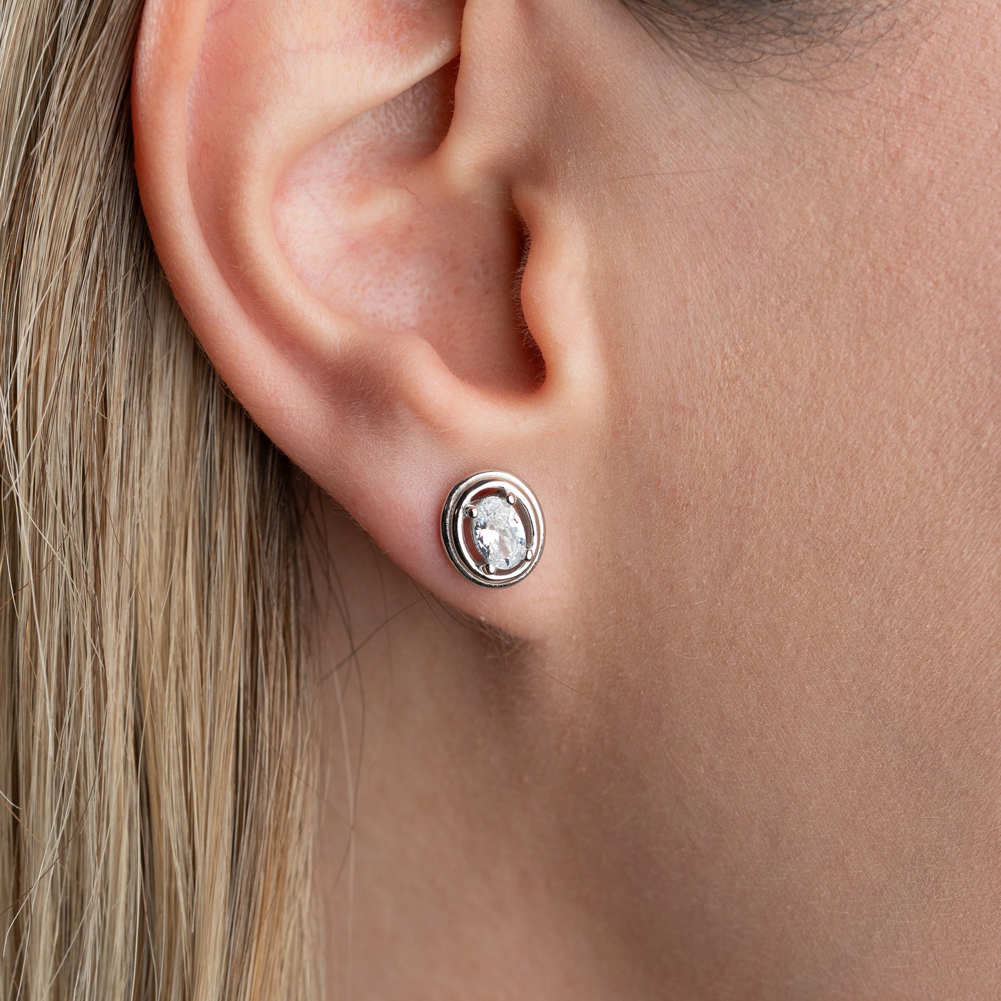 MINIMALISTISCH OVAL AUS SILBER OHRRINGE | 925 SILBER