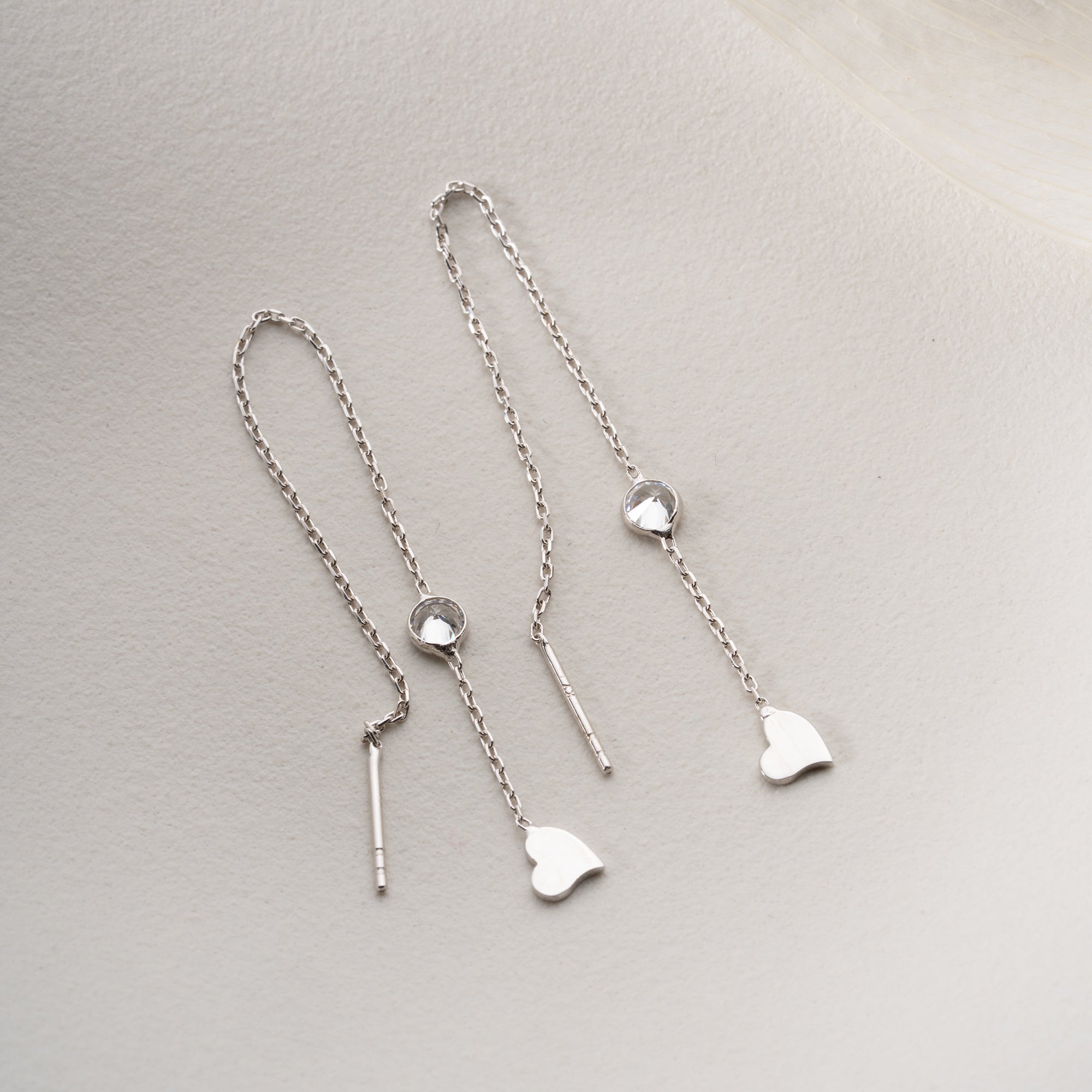 VUCO HEART OHRRINGE aus 925 Silber - Eleganter Ohrringe - AURIME