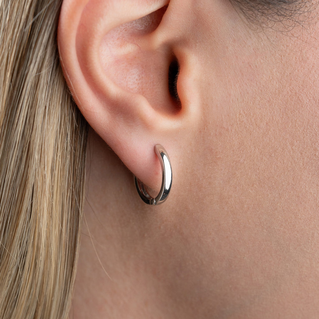 MINIMALISTISCHER SILBERRING OHRRINGE | 925 SILBER