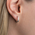MINIMALISTISCHER SILBERRING OHRRINGE | 925 SILBER