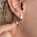 MINIMALISTISCHER SILBERRING OHRRINGE | 925 SILBER