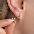 MINIMALISTISCHER GEDREHTER RING OHRRINGE | 925 SILBER