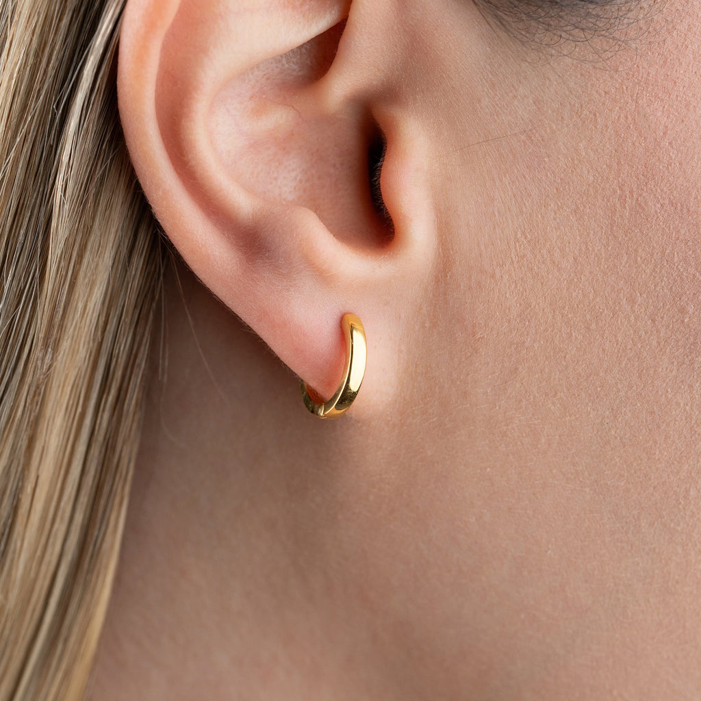 MINIMALISTISCHER BASIC-RING OHRRINGE | 925 SILBER