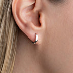 MINIMALISTISCHER BASIC-SILBERRING OHRRINGE | 925 SILBER