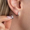MINIMALISTISCHER BASIC-SILBERRING OHRRINGE | 925 SILBER