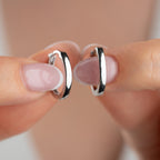 MINIMALISTISCHER SILBERRING OHRRINGE | 925 SILBER