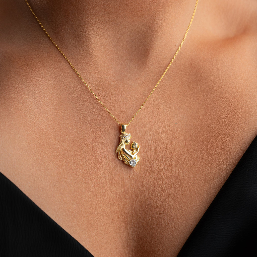 MUTTER UND KIND HALSKETTE | 925 SILBER