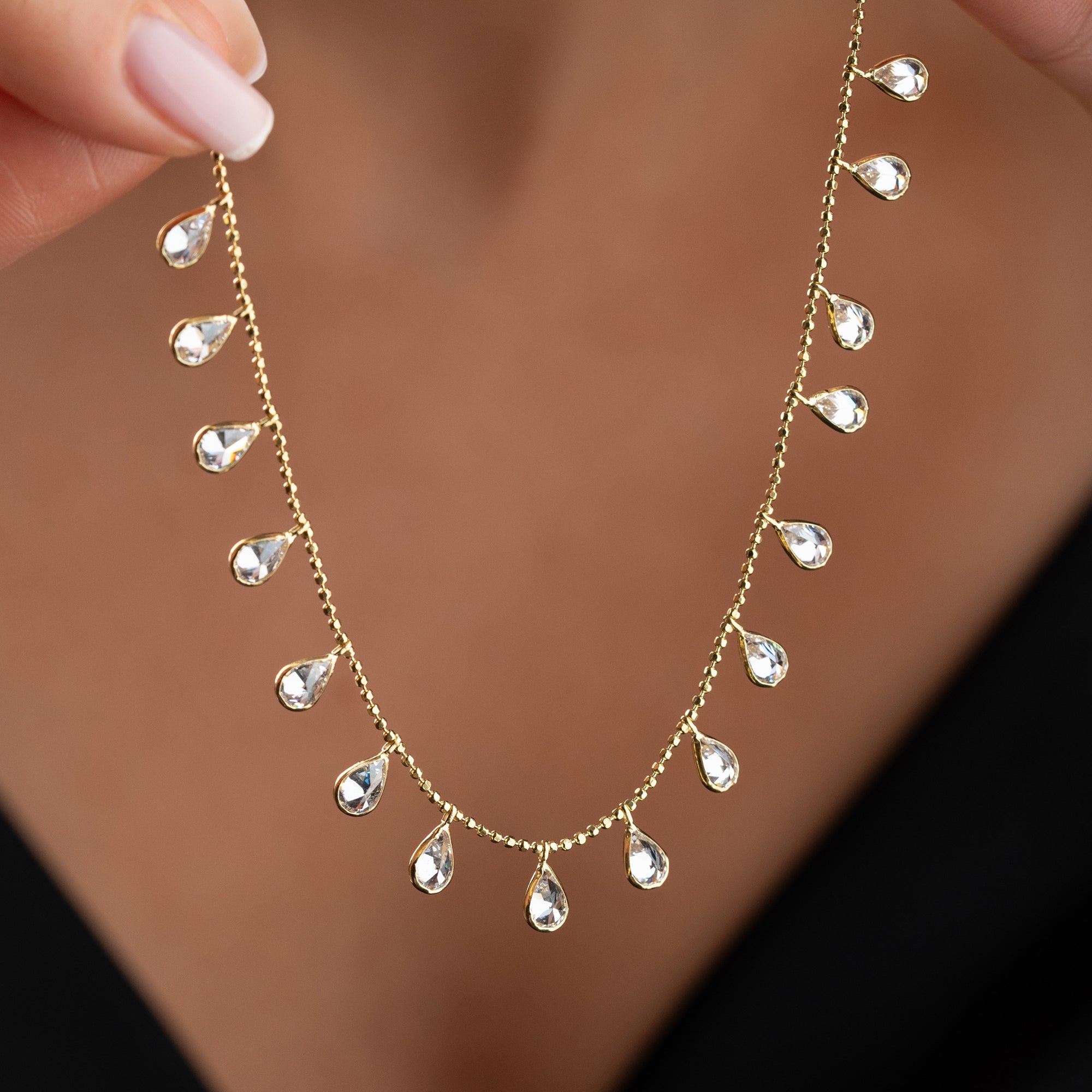 WASSERTROPFEN HALSKETTE | 925 SILBER