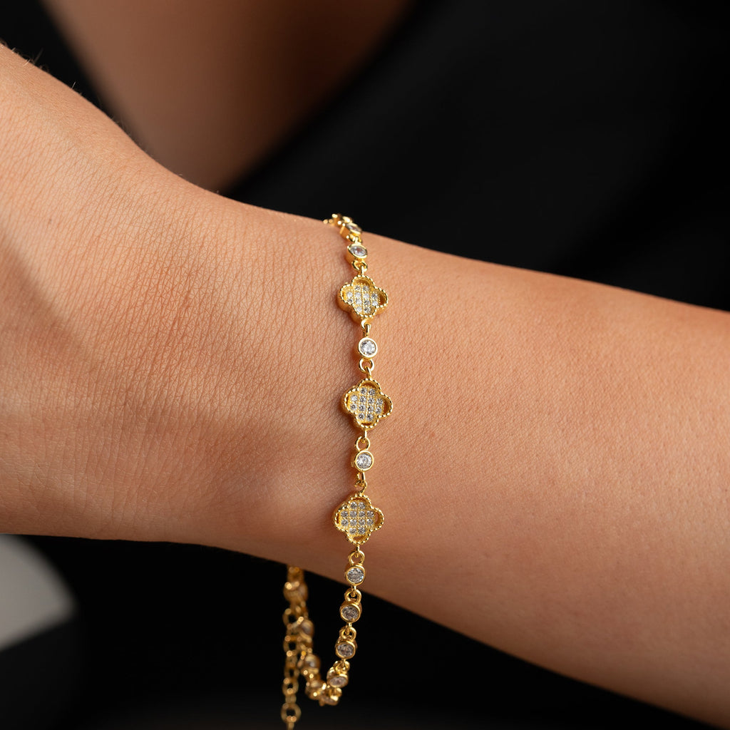 KLEEBLATT ARMKETTE | 925 SILBER