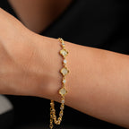KLEEBLATT ARMKETTE | 925 SILBER