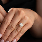 RUNDER STEIN RING | 925 SILBER