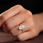 OVALER STEIN RING | 925 SILBER