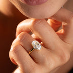 OVALER STEIN RING | 925 SILBER