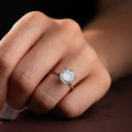 RUNDER STEIN RING | 925 SILBER