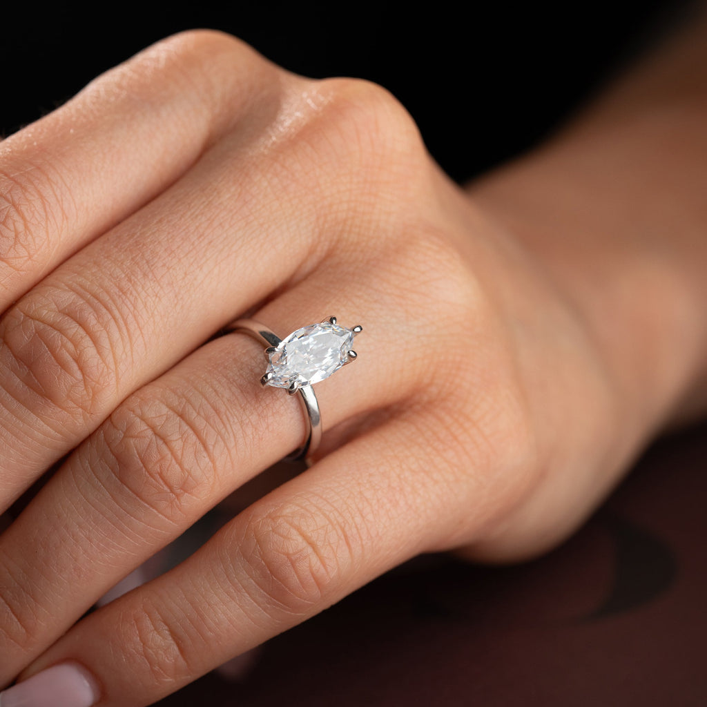 MARQUISE-STEIN RING | 925 SILBER