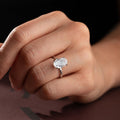 OVALER STEIN RING | 925 SILBER