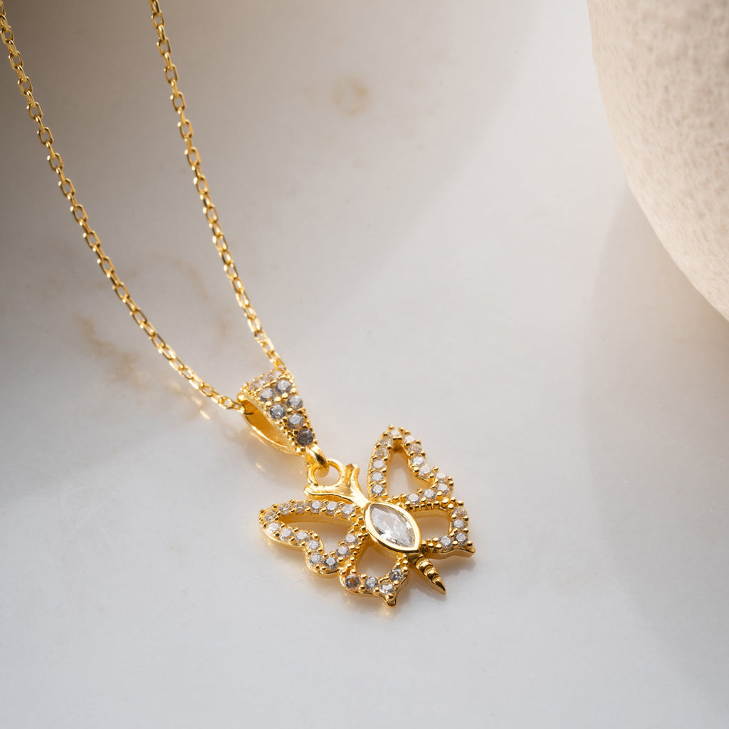 BIG BUTTERFLY HALSKETTE| 925 SILBER