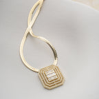 SQUARED BAGUETTE HALSKETTE| 925 SILBER