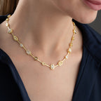 WEISSE BIJOU HALSKETTE aus 925 Silber - Eleganter Halskette - AURIME