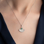 ZIRKONIA FÄCHER HALSKETTE aus 925 Silber - Eleganter Halskette - AURIME