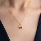 ZIRKONIA KREBS HALSKETTE aus 925 Silber - Eleganter Halskette - AURIME