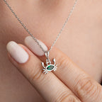 ZIRKONIA KREBS HALSKETTE aus 925 Silber - Eleganter Halskette - AURIME