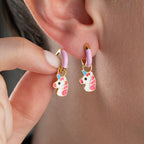 KINDER UNICORN OHRRINGE aus 925 Silber - Eleganter Ohrringe - AURIME