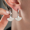 Zirkonia-Fächer Ohrringe aus 925 Silber von Aurime, elegante Ohrschmuck mit funkelnden Steinen.