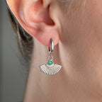 ZIRKONIA FÄCHER OHRRINGE aus 925 Silber - Eleganter Ohrringe - AURIME