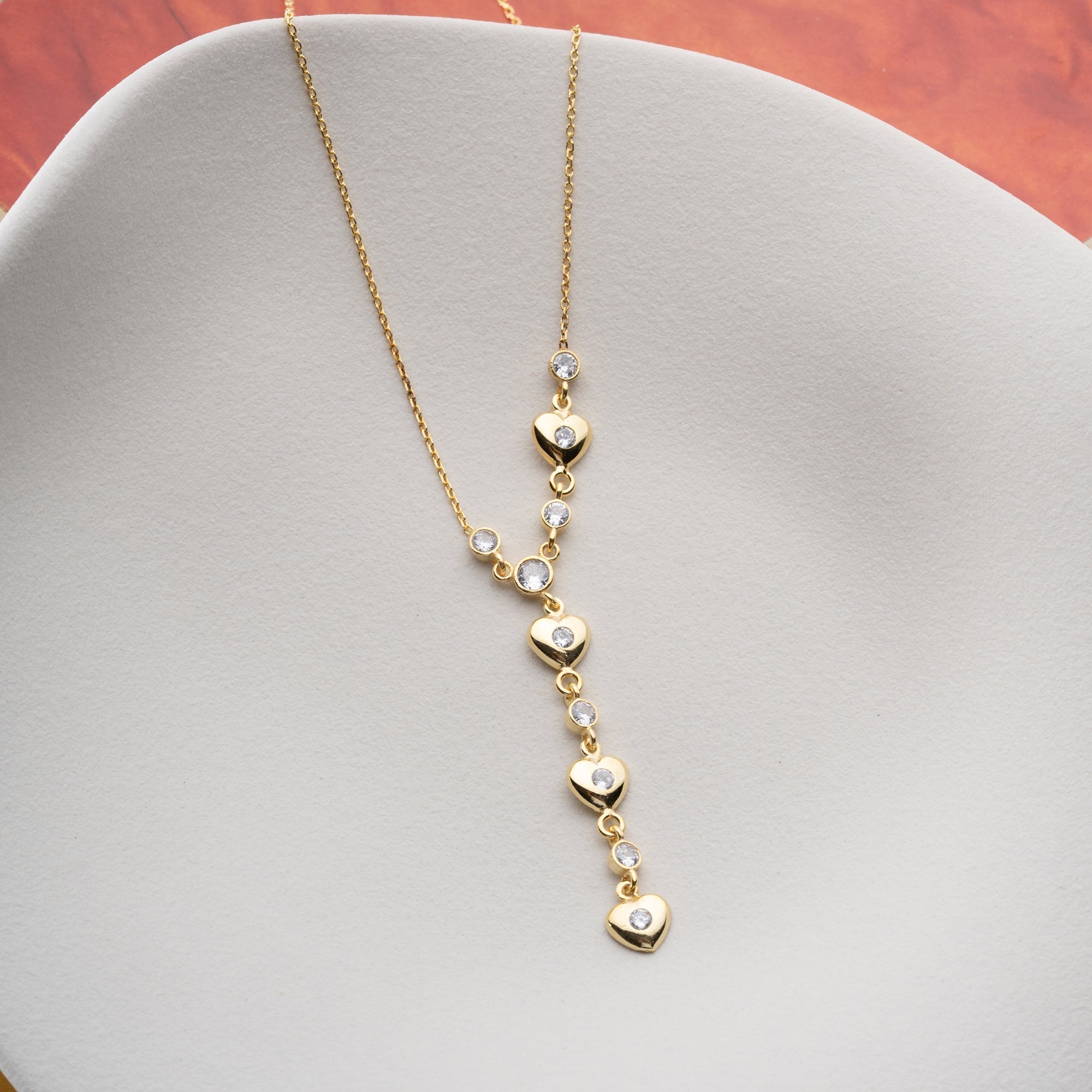 HERZ Y KETTE aus 925 Silber - Eleganter Halskette - AURIME