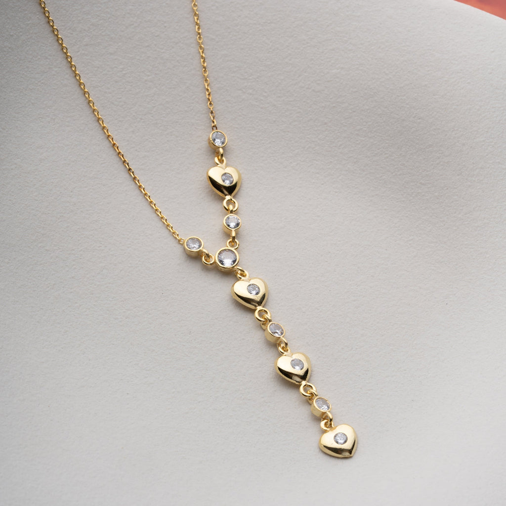 HERZ Y KETTE aus 925 Silber - Eleganter Halskette - AURIME