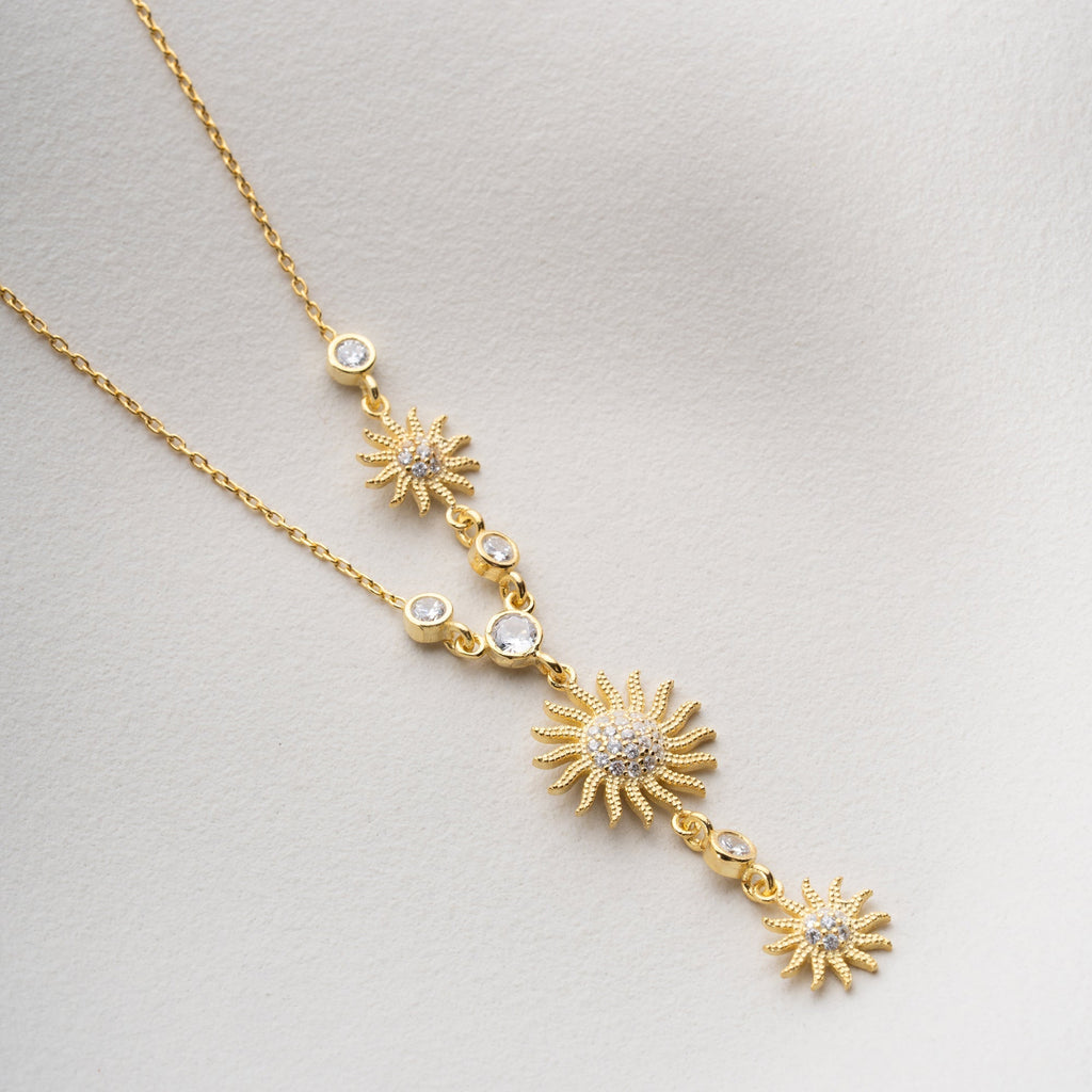 SUN Y KETTE aus 925 Silber - Eleganter Halskette - AURIME