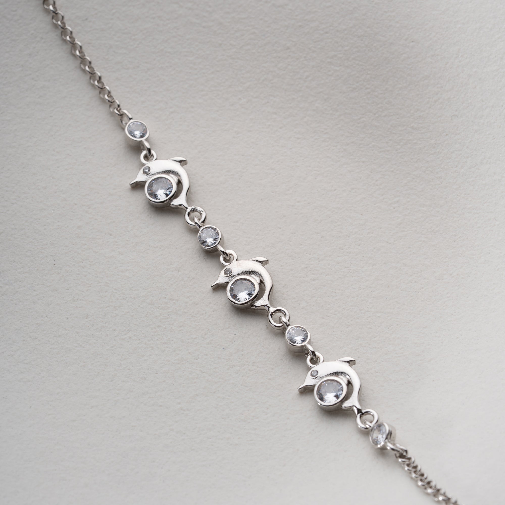 DOLPHIN STONE ARMBAND aus 925 Silber - Eleganter Armband - AURIME