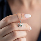 ZIRKONIA KREBS HALSKETTE aus 925 Silber - Eleganter Halskette - AURIME