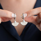 ZIRKONIA FÄCHER OHRRINGE aus 925 Silber - Eleganter Ohrringe - AURIME