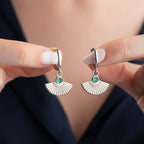 ZIRKONIA FÄCHER OHRRINGE aus 925 Silber - Eleganter Ohrringe - AURIME