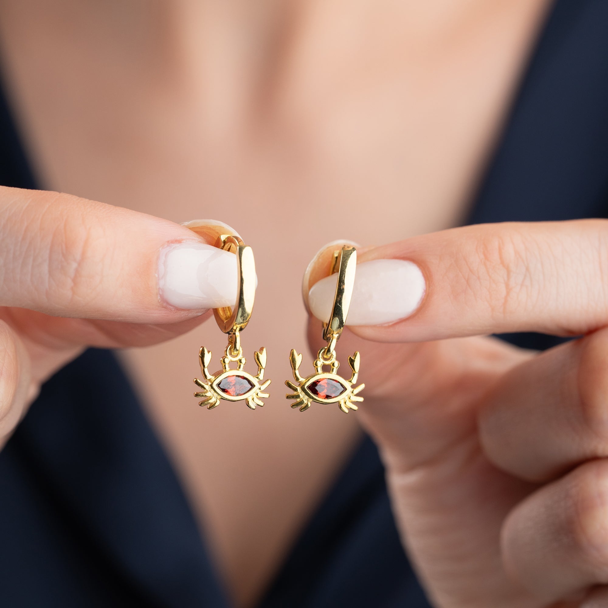 ZIRKONIA KREBS OHRRINGE | 925 SILBER