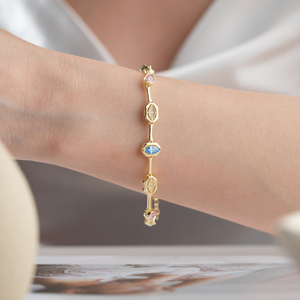 DESIGN BUNTES ARMBAND | 925 SILBER