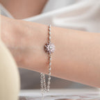 LOTUS ARMKETTE aus 925 Silber - Eleganter Halskette - AURIME