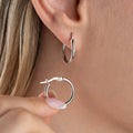 FEINE SILBERFARBE OHRRINGE | 925 SILBER