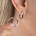 ASYMMETRISCHE SPIRALE OHRRINGE | 925 SILBER