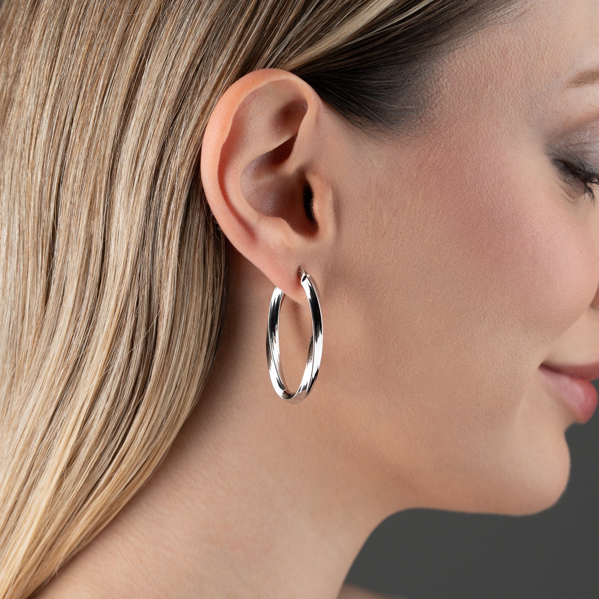 OVALE SPIRALE OHRRINGE | 925 SILBER