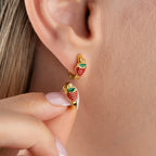 MINI-ERDBEERE OHRRINGE | 925 SILBER