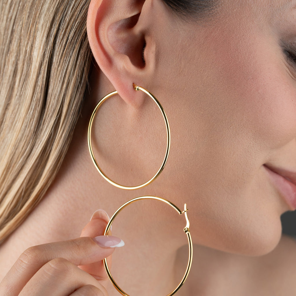 GROSSE CREOLEN OHRRINGE | 925 SILBER