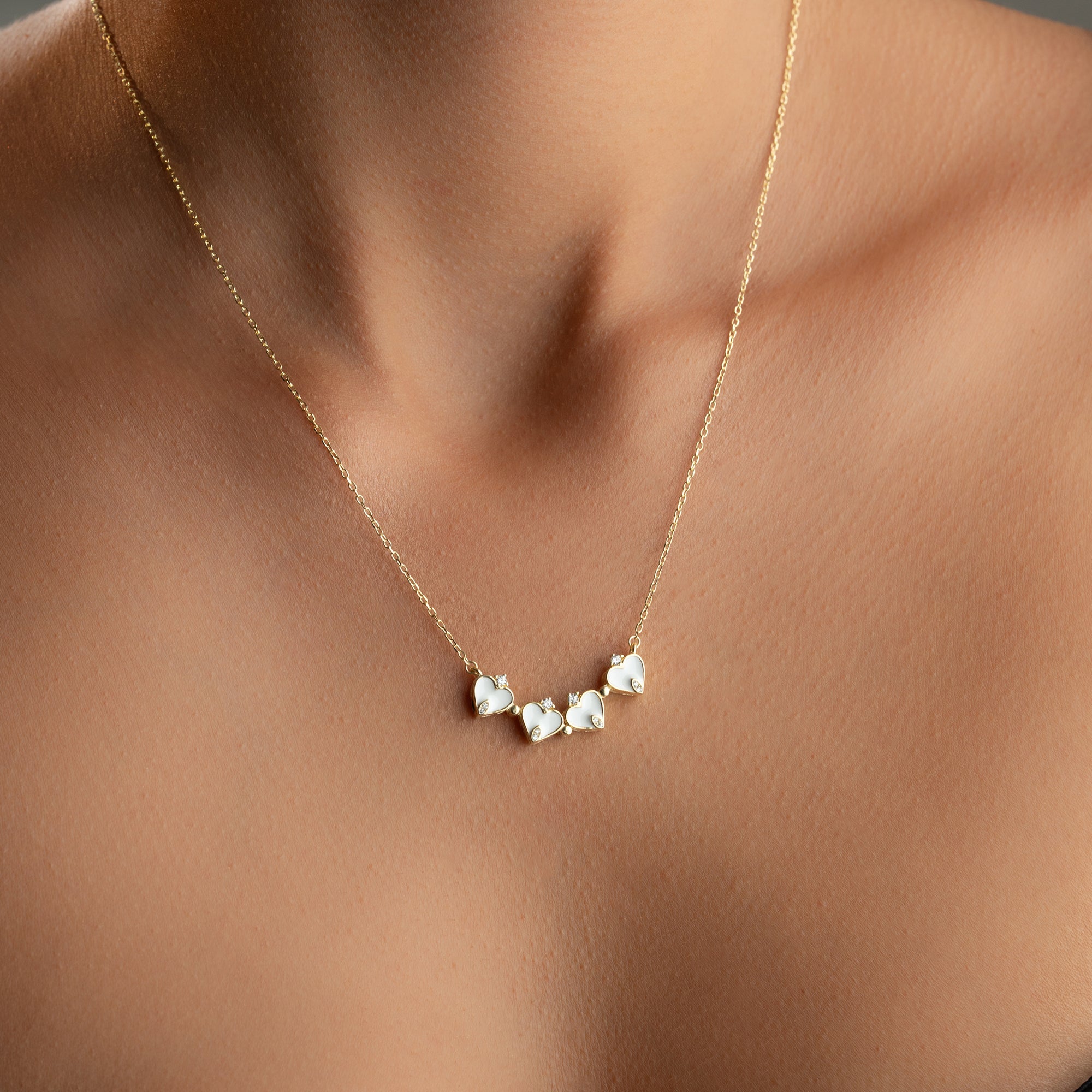 PEVE HEART KETTE aus 925 Silber - Eleganter Halskette - AURIME