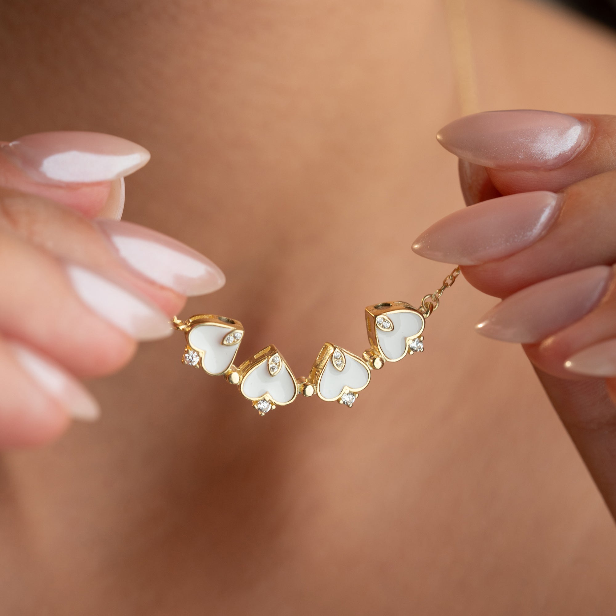 PEVE HEART KETTE aus 925 Silber - Eleganter Halskette - AURIME
