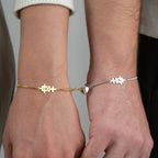 PUZZLE HERZ PARTNERARMBAND | 925 SILBER