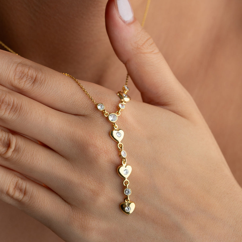HERZ Y KETTE aus 925 Silber - Eleganter Halskette - AURIME