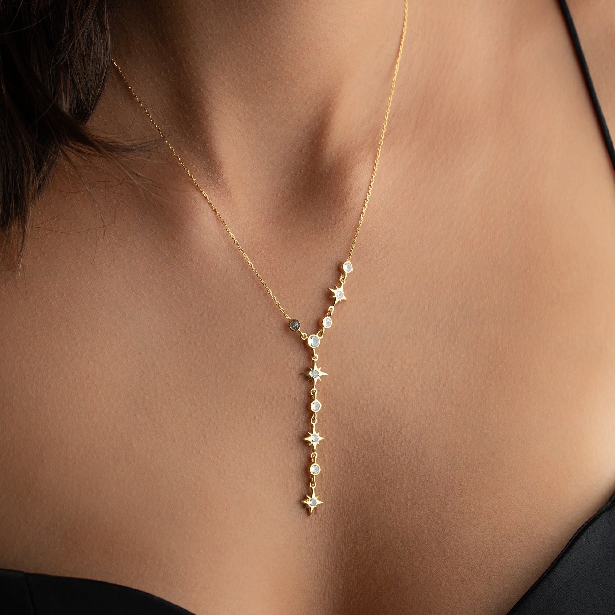 STERN Y KETTE aus 925 Silber - Eleganter Halskette - AURIME