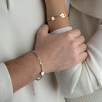 SCHLOSS BUCHSTABEN PARTNERARMBAND | 925 SILBER